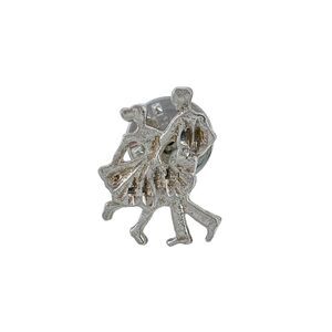 Estate Sterling Silver 925 Ballroom Couple Dancer Hat Tie Lapel Pin Brooch